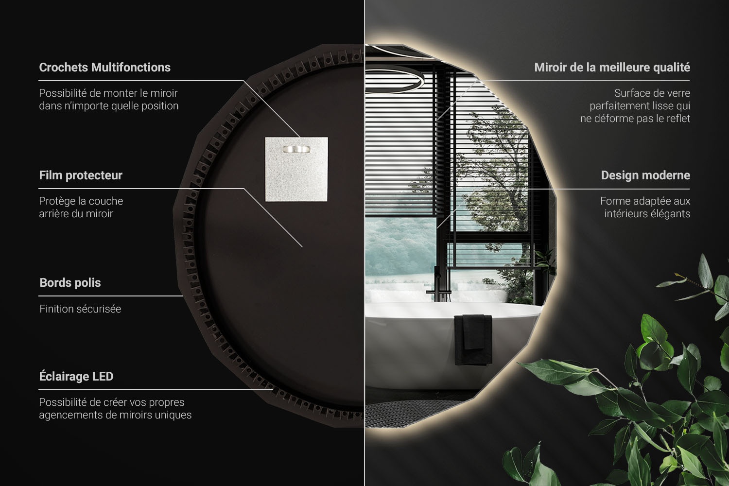 Informations techniques miroir LED