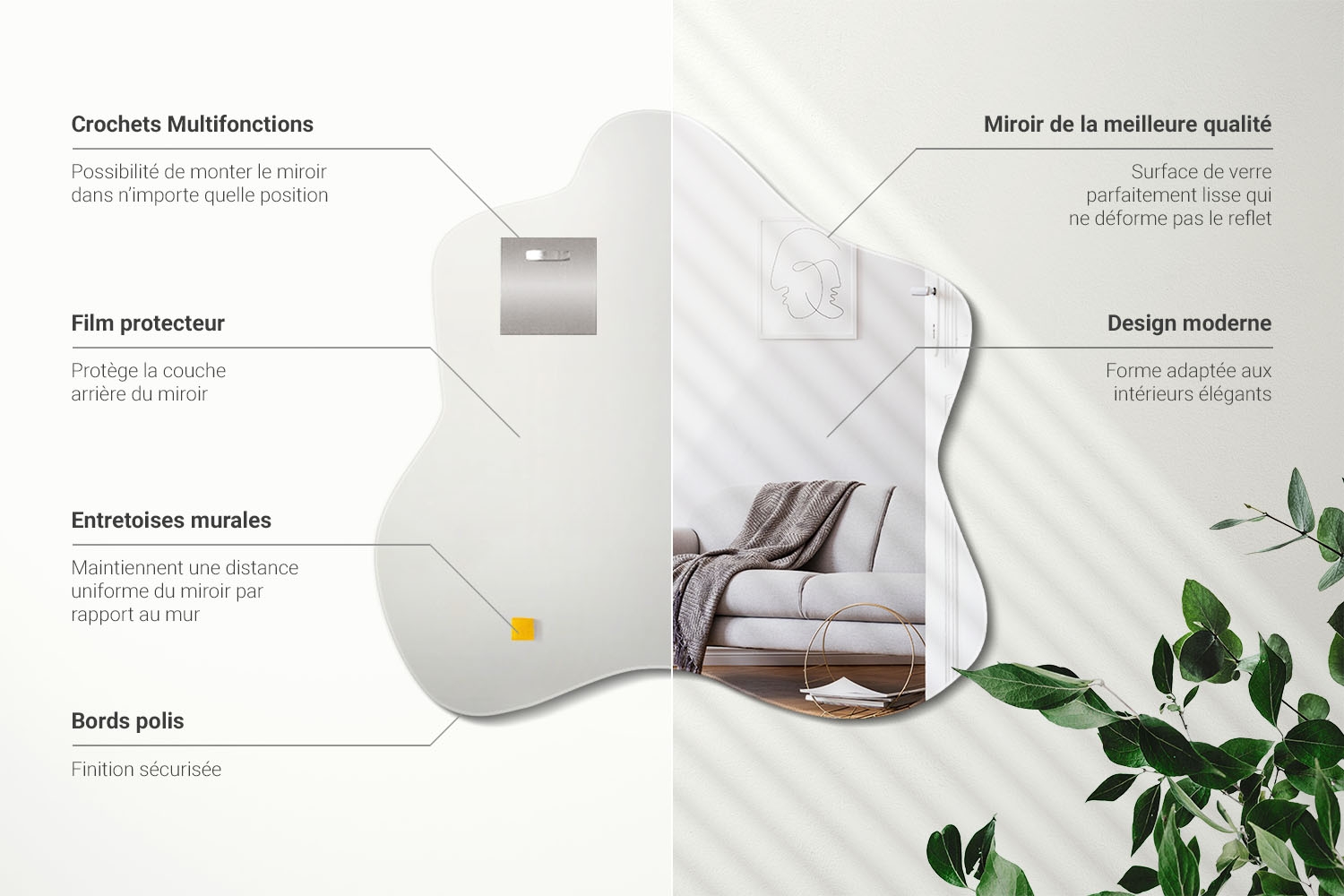 Informations sur le miroir Kleks