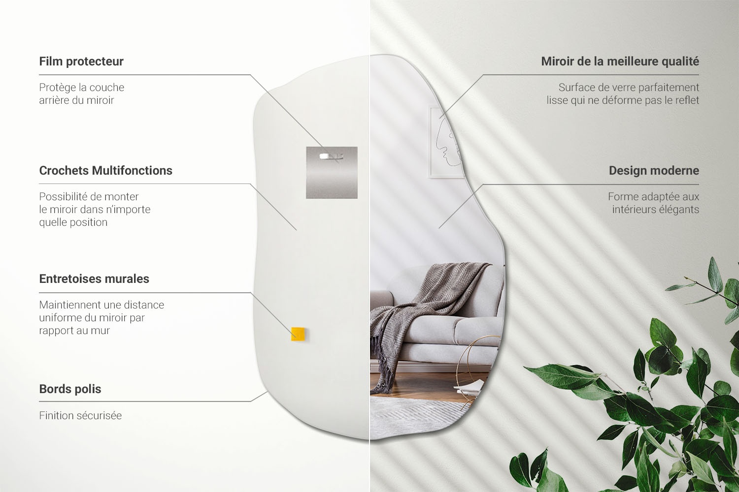 Informations sur le miroir Głaz